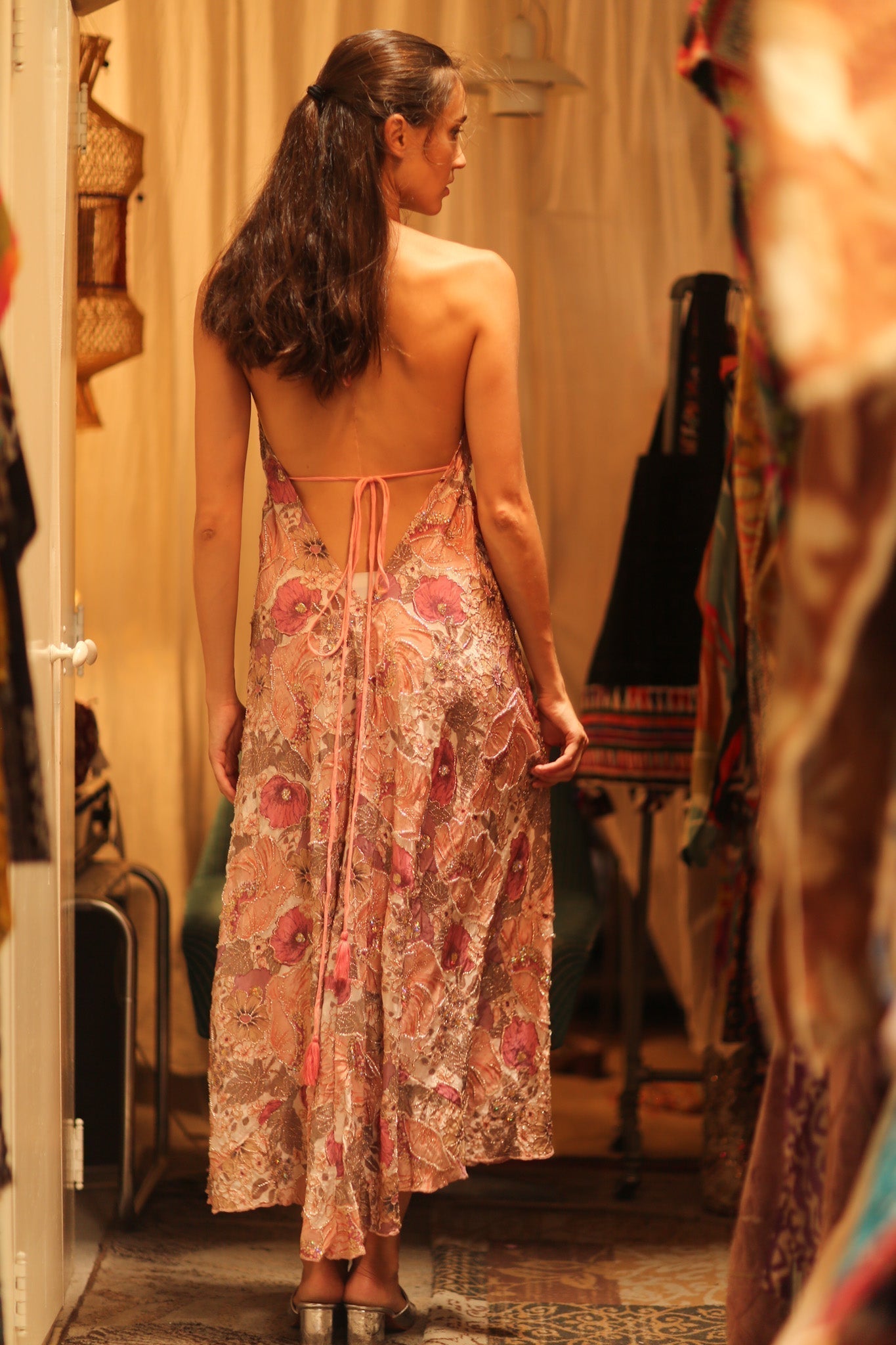EMBROIDERED SILK DRESS HANNAH - MOMO STUDIO BERLIN - Berlin Concept Store - sustainable & ethical fashion