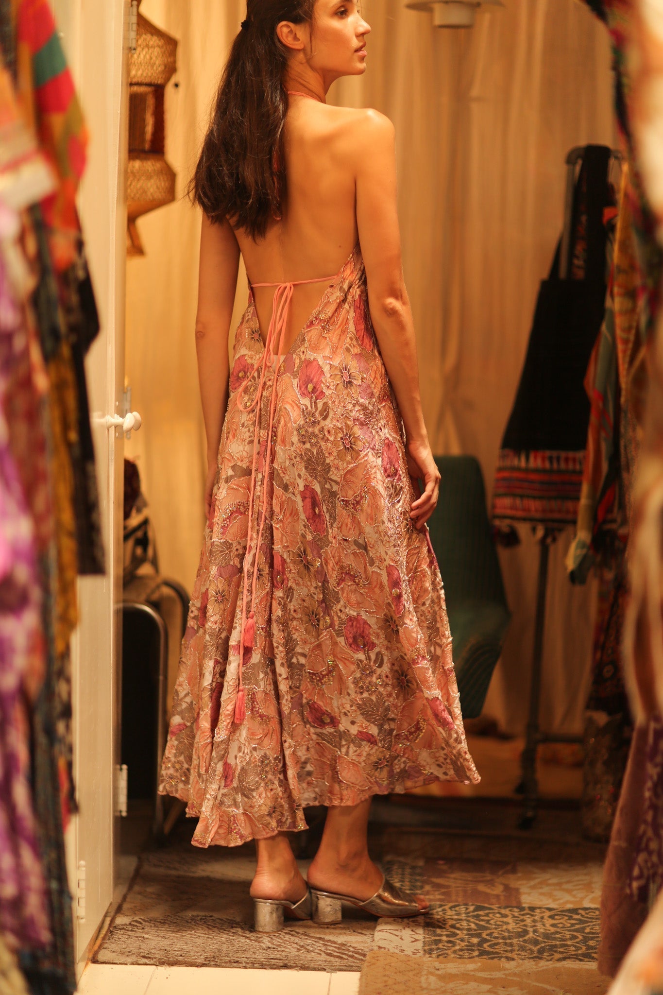 EMBROIDERED SILK DRESS HANNAH - MOMO STUDIO BERLIN - Berlin Concept Store - sustainable & ethical fashion
