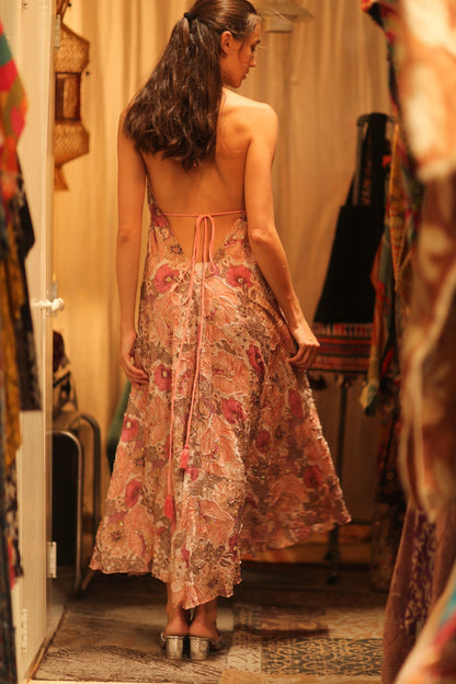 EMBROIDERED SILK DRESS HANNAH - MOMO STUDIO BERLIN - Berlin Concept Store - sustainable & ethical fashion