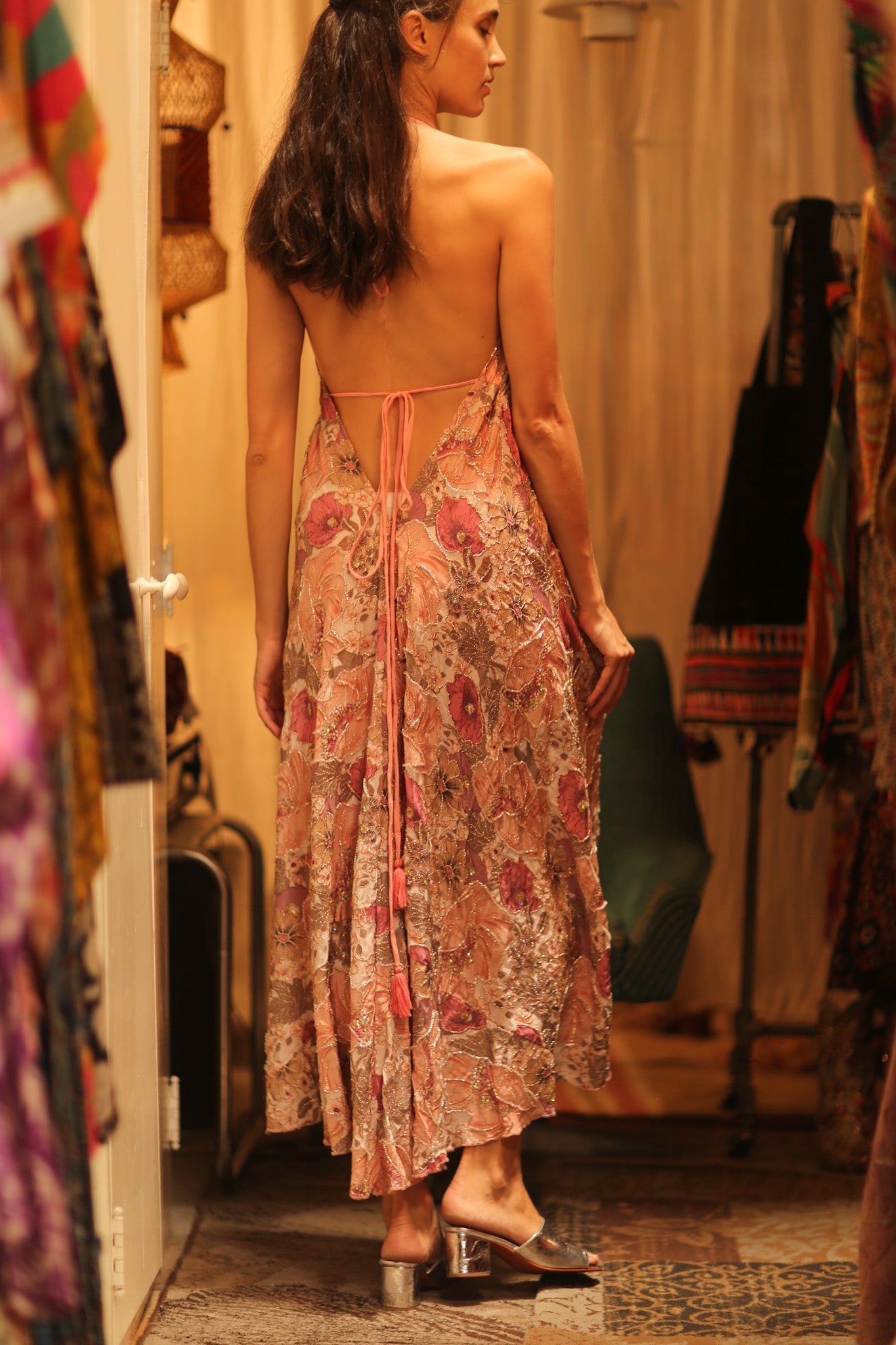 EMBROIDERED SILK DRESS HANNAH - MOMO STUDIO BERLIN - Berlin Concept Store - sustainable & ethical fashion