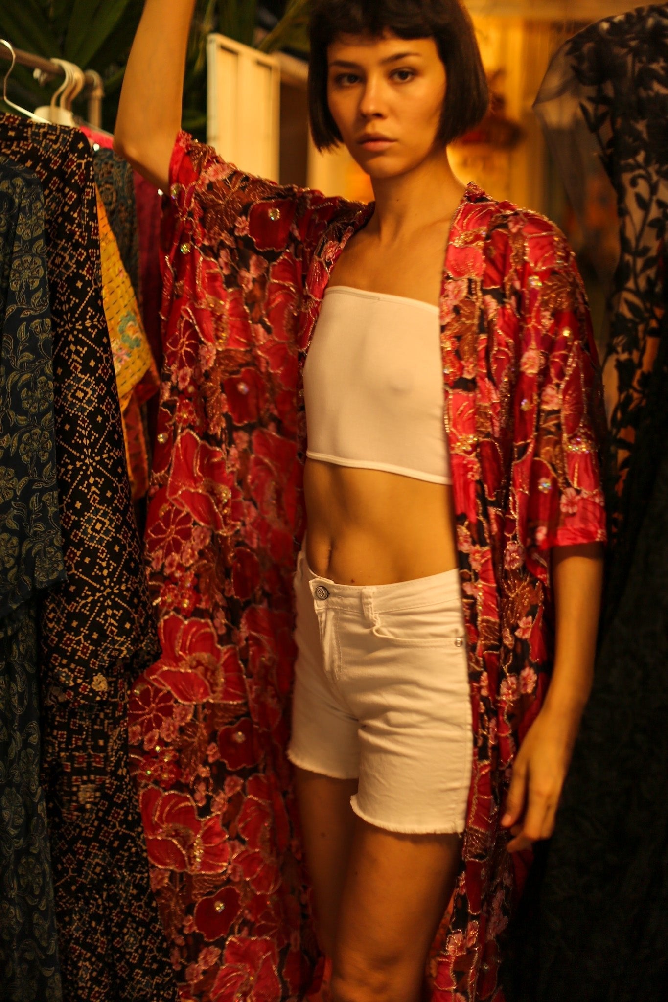 EMBROIDERED SILK KIMONO AURORA - MOMO STUDIO BERLIN - Berlin Concept Store - sustainable & ethical fashion
