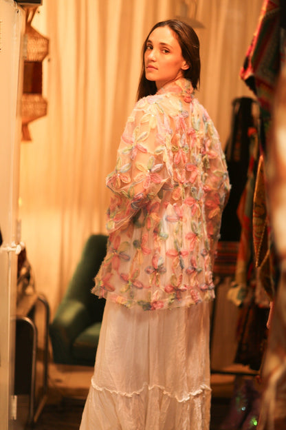 FEATHER FRILL SHORT KIMONO LORILA - MOMO STUDIO BERLIN - Berlin Concept Store - sustainable & ethical fashion