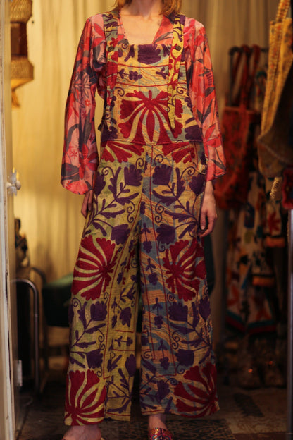 FREYA DUNGAREES EMBROIDERED FLOWERS - MOMO STUDIO BERLIN - Berlin Concept Store - sustainable & ethical fashion