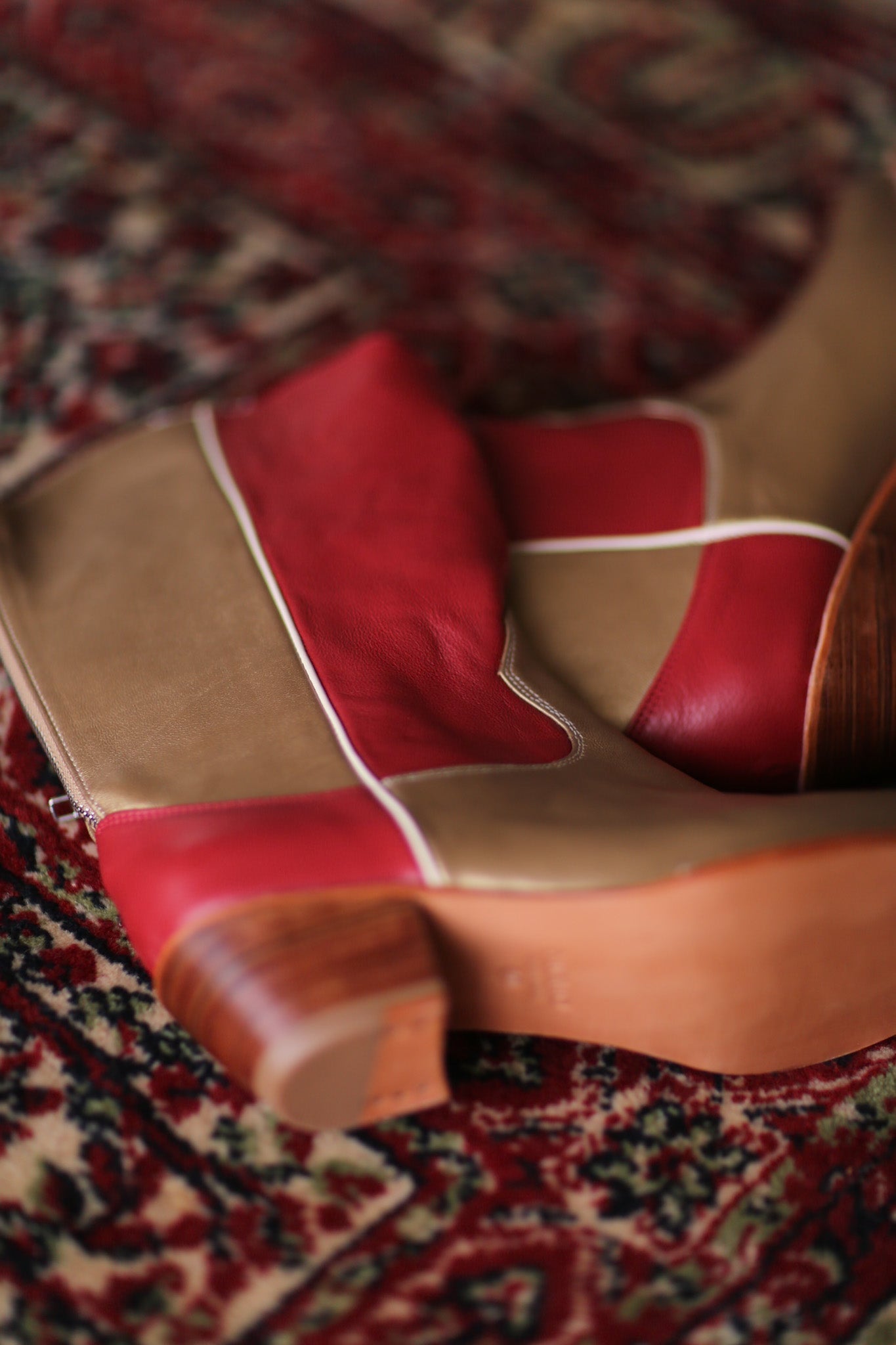 GOLD RED WESTERN BOOTS GUSTAV - MOMO STUDIO BERLIN - Berlin Concept Store - sustainable & ethical fashion