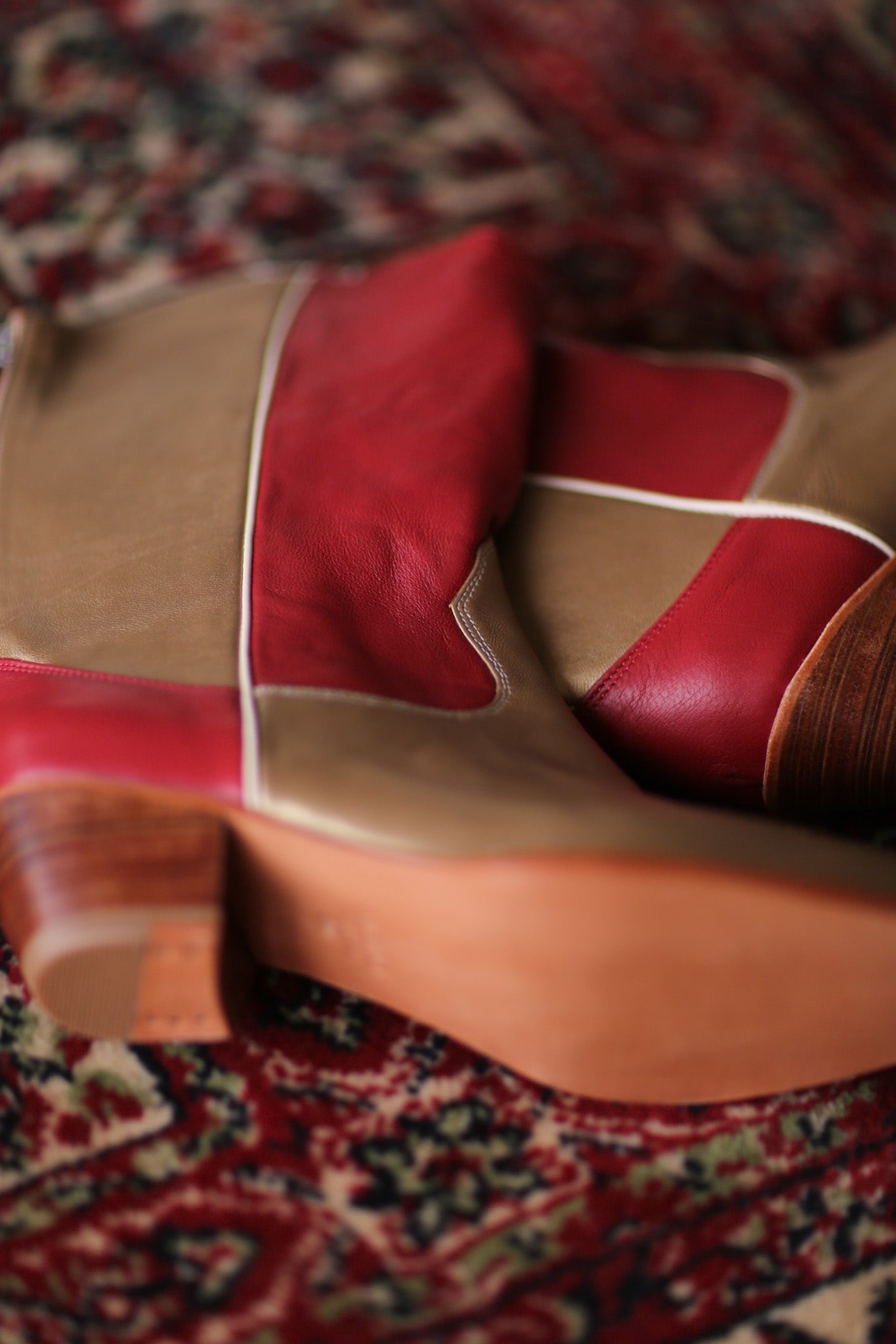 GOLD RED WESTERN BOOTS GUSTAV - MOMO STUDIO BERLIN - Berlin Concept Store - sustainable & ethical fashion