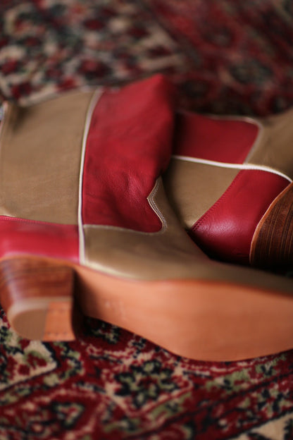 GOLD RED WESTERN BOOTS GUSTAV - MOMO STUDIO BERLIN - Berlin Concept Store - sustainable & ethical fashion