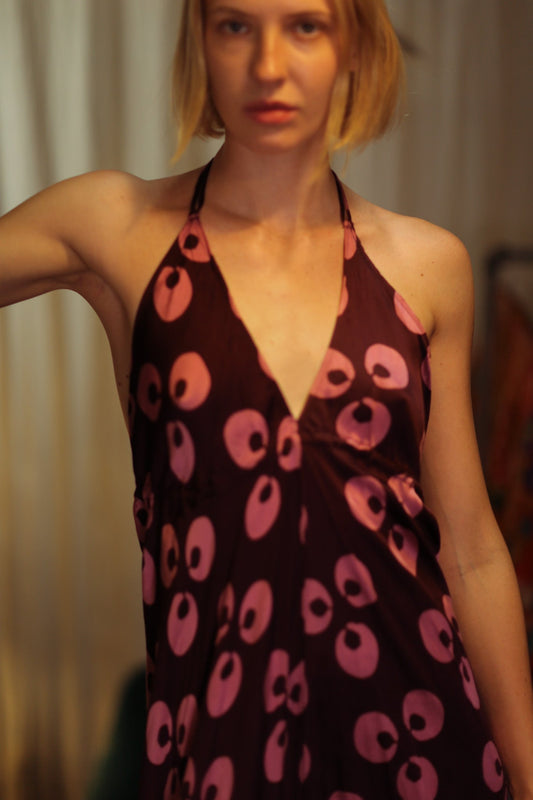 HANNAH SILK DRESS PURPLE MONKEY - MOMO STUDIO BERLIN - Berlin Concept Store - sustainable & ethical fashion