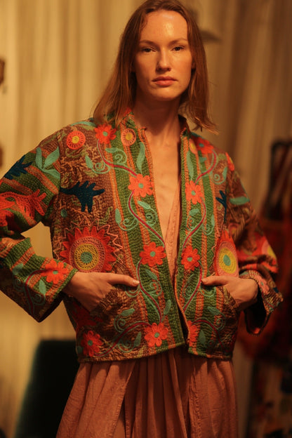 JACKET INGRID ALORA EMBROIDERED - MOMO STUDIO BERLIN - Berlin Concept Store - sustainable & ethical fashion