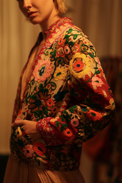 JACKET INGRID FLOWERS EMBROIDERED - MOMO STUDIO BERLIN - Berlin Concept Store - sustainable & ethical fashion