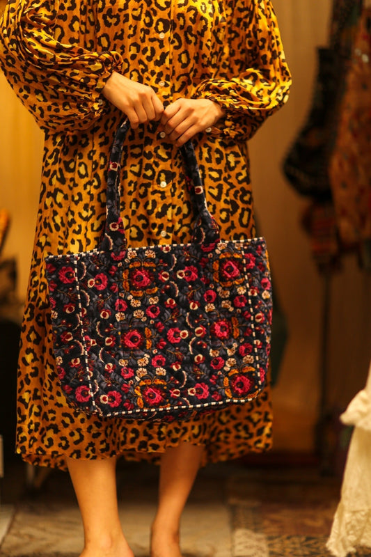 KALI VELVET BAG BOHO FLOWER M - MOMO STUDIO BERLIN - Berlin Concept Store - sustainable & ethical fashion