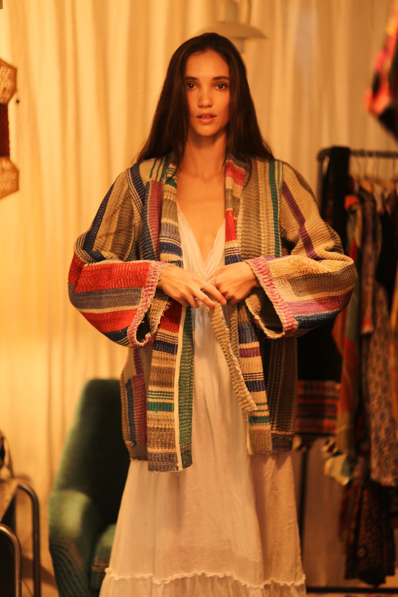 KANTHA ARTIST KIMONO LANA - MOMO STUDIO BERLIN - Berlin Concept Store - sustainable & ethical fashion