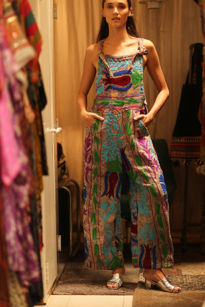 KANTHA EMBROIDERED JUMPSUIT FREYA - MOMO STUDIO BERLIN - Berlin Concept Store - sustainable & ethical fashion