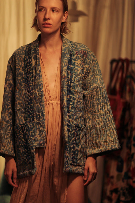 KANTHA EMBROIDERED KIMONO JACKET - MOMO STUDIO BERLIN - Berlin Concept Store - sustainable & ethical fashion