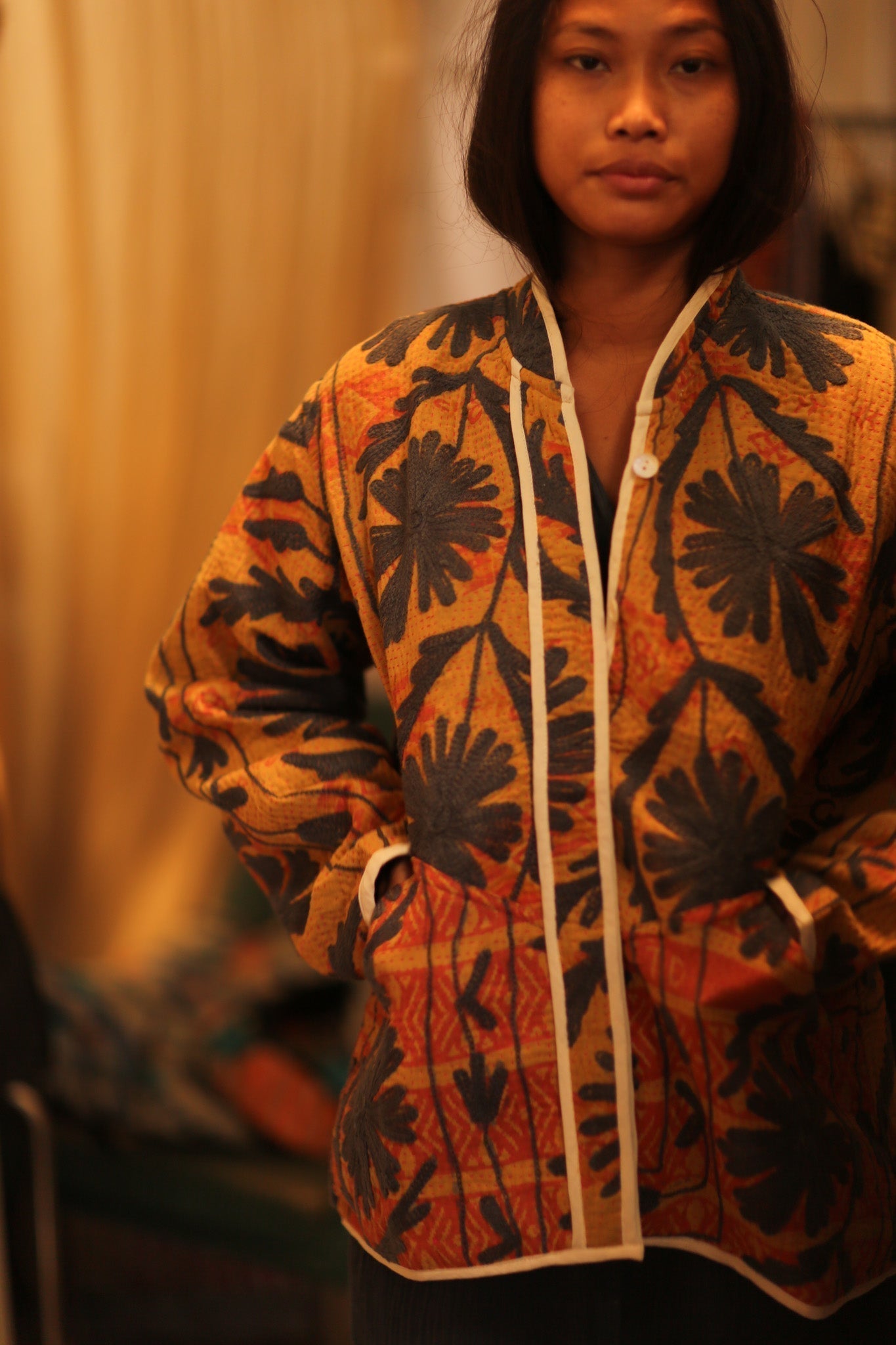 KANTHA JACKET KARAMELICA - MOMO STUDIO BERLIN - Berlin Concept Store - sustainable & ethical fashion