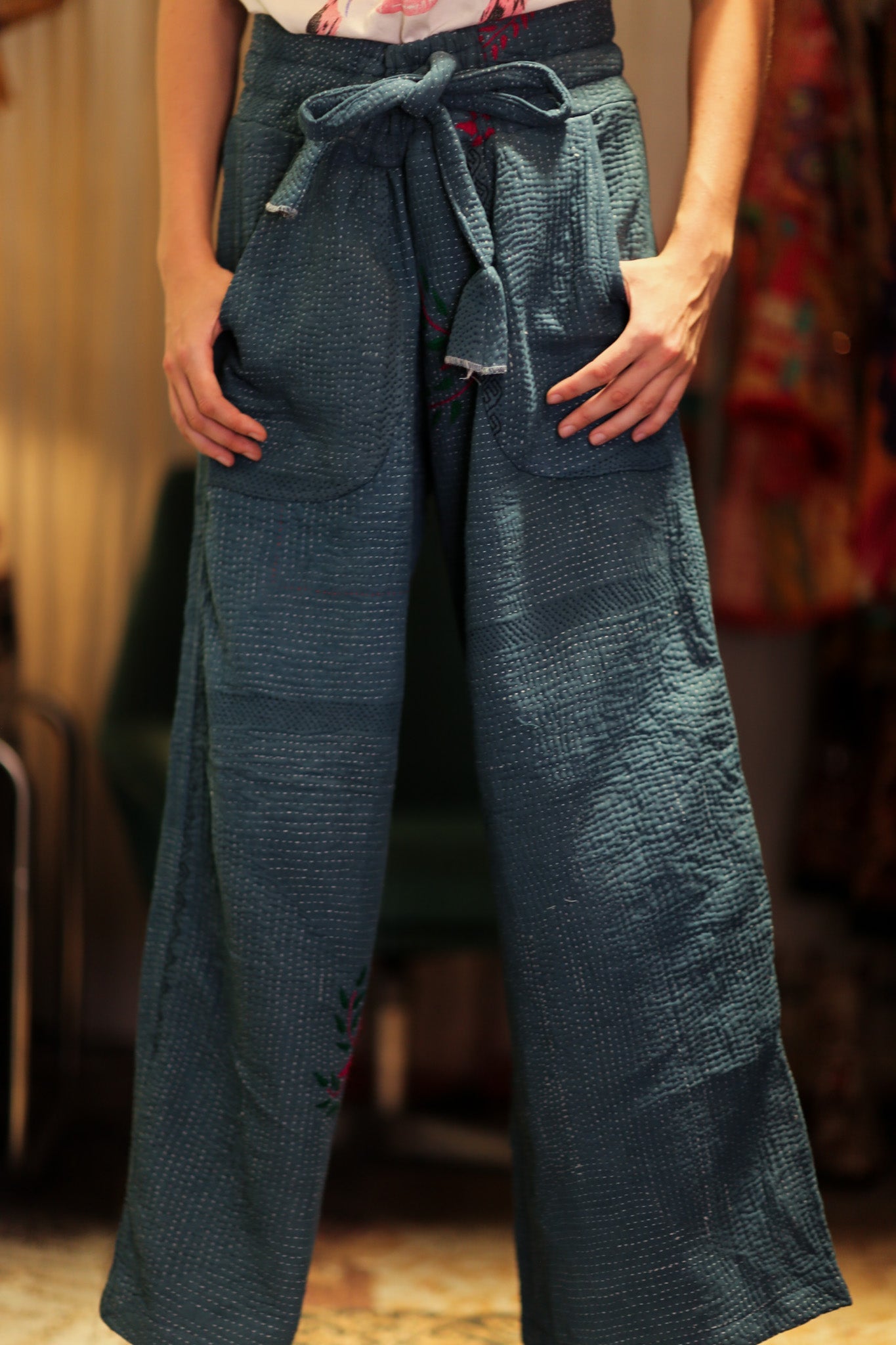 KANTHA TROUSERS LENA HARRODS - MOMO STUDIO BERLIN - Berlin Concept Store - sustainable & ethical fashion