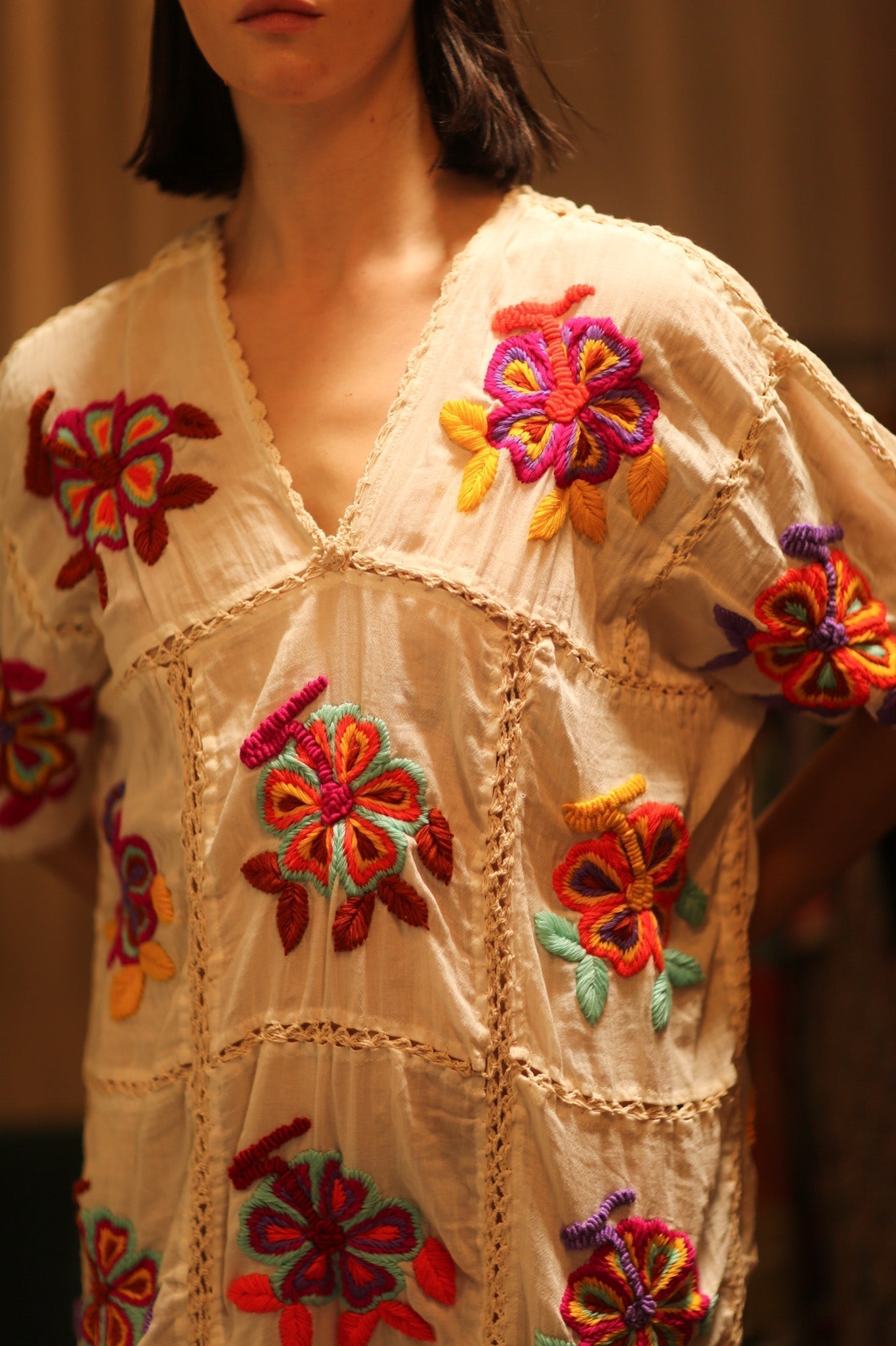 KATIA EMBROIDERED FLOWER DRESS - MOMO STUDIO BERLIN - Berlin Concept Store - sustainable & ethical fashion