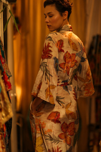 LEAF PRINTED BOTTOM DRESS - MOMO STUDIO BERLIN - Berlin Concept Store - sustainable & ethical fashion