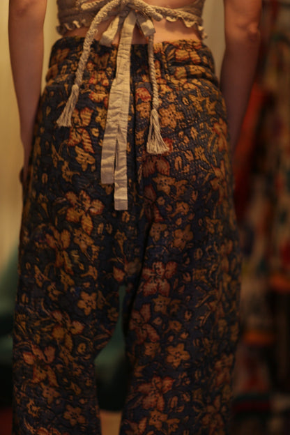 LENA KANTHA TROUSERS BLUE AND BEIJE - MOMO STUDIO BERLIN - Berlin Concept Store - sustainable & ethical fashion