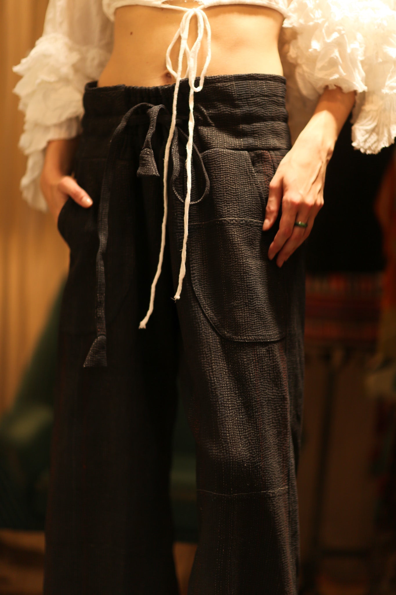 LENA KANTHA TROUSERS CHARCOAL - MOMO STUDIO BERLIN - Berlin Concept Store - sustainable & ethical fashion