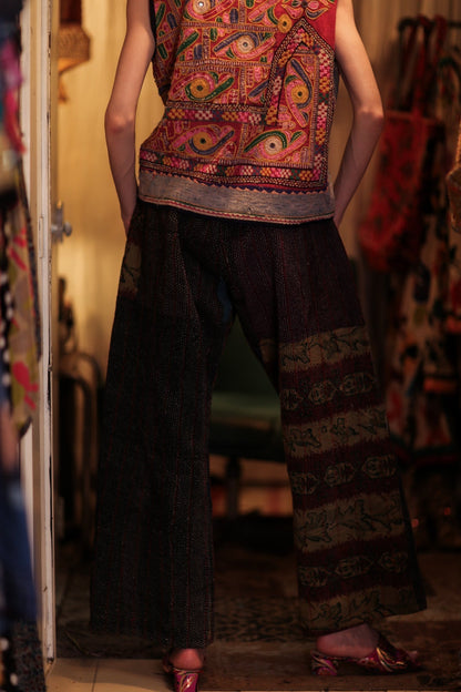 LENA KANTHA TROUSERS DARK BLUE - MOMO STUDIO BERLIN - Berlin Concept Store - sustainable & ethical fashion