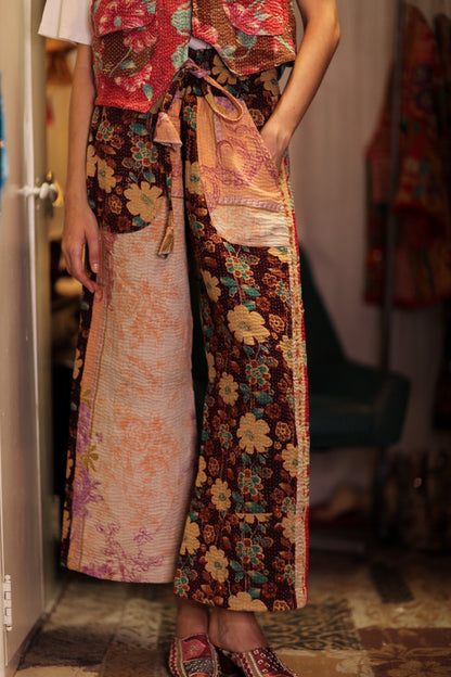 LENA KANTHA TROUSERS FLOWERS PATCHES - MOMO STUDIO BERLIN - Berlin Concept Store - sustainable & ethical fashion