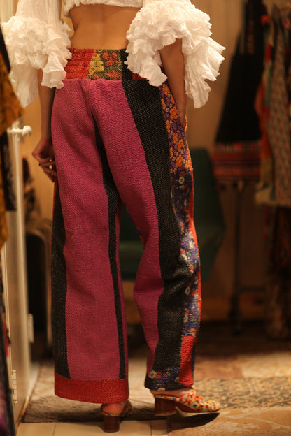 LENA KANTHA TROUSERS FUCHSIA AND FLOWERS - MOMO STUDIO BERLIN - Berlin Concept Store - sustainable & ethical fashion
