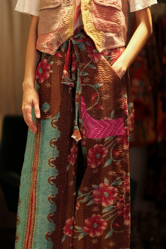 LENA KANTHA TROUSERS MINT CHOCOLATE - MOMO STUDIO BERLIN - Berlin Concept Store - sustainable & ethical fashion