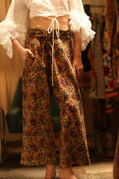 LENA KANTHA TROUSERS YELLOW - MOMO STUDIO BERLIN - Berlin Concept Store - sustainable & ethical fashion