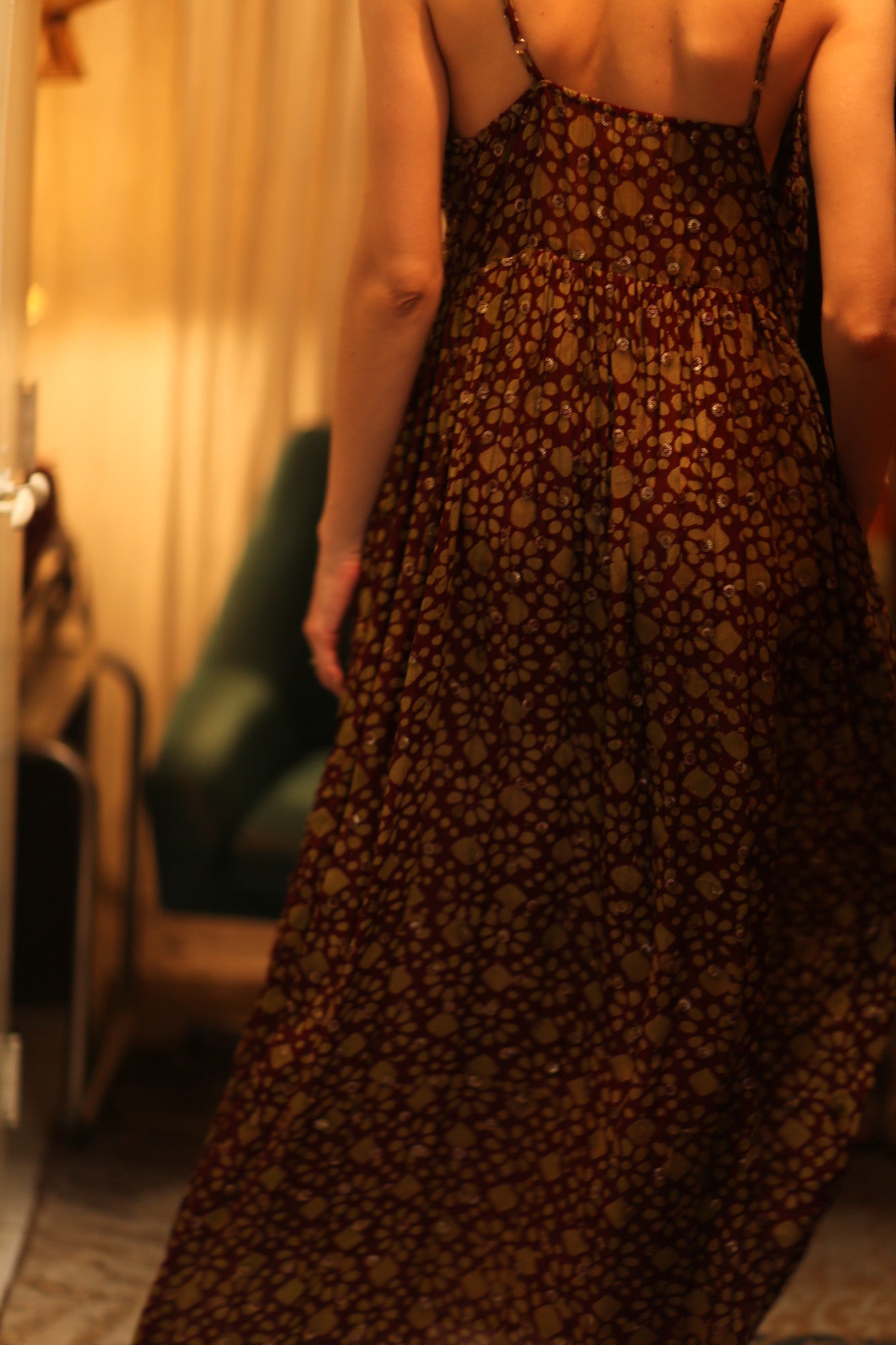 LILY SILK DRESS MINI GREEN YELLOW FLORAL - MOMO STUDIO BERLIN - Berlin Concept Store - sustainable & ethical fashion
