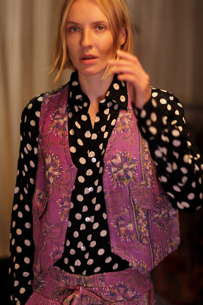 MARLENE KANTHA GILET LAVENDER FIELD - MOMO STUDIO BERLIN - Berlin Concept Store - sustainable & ethical fashion
