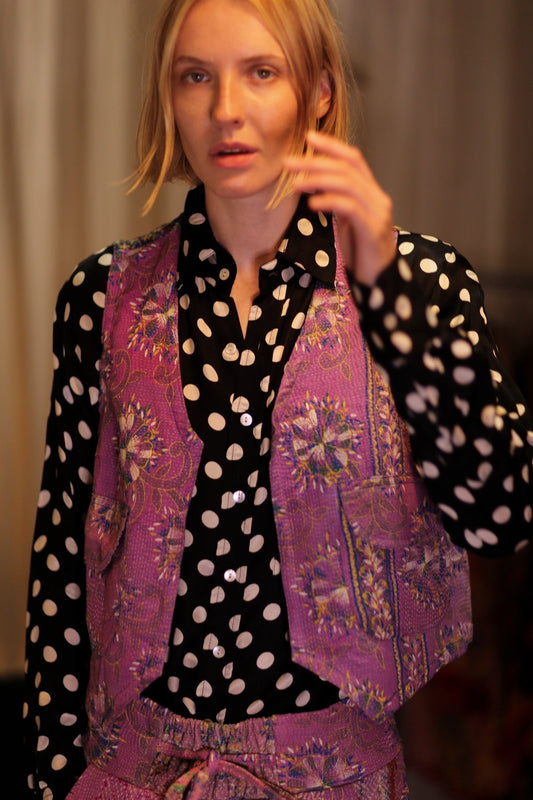 MARLENE KANTHA GILET LAVENDER FIELD - MOMO STUDIO BERLIN - Berlin Concept Store - sustainable & ethical fashion