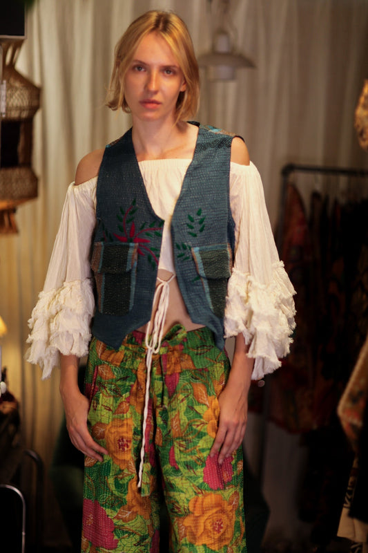 MARLENE KANTHA GILET TARTAN - MOMO STUDIO BERLIN - Berlin Concept Store - sustainable & ethical fashion