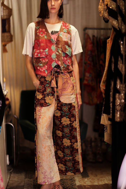 MARLENE KANTHA GILET VEST MINT CHOCOLATE - MOMO STUDIO BERLIN - Berlin Concept Store - sustainable & ethical fashion