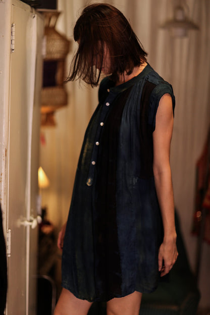 MARY SILK DRESS BLUE STRIPE - MOMO STUDIO BERLIN - Berlin Concept Store - sustainable & ethical fashion