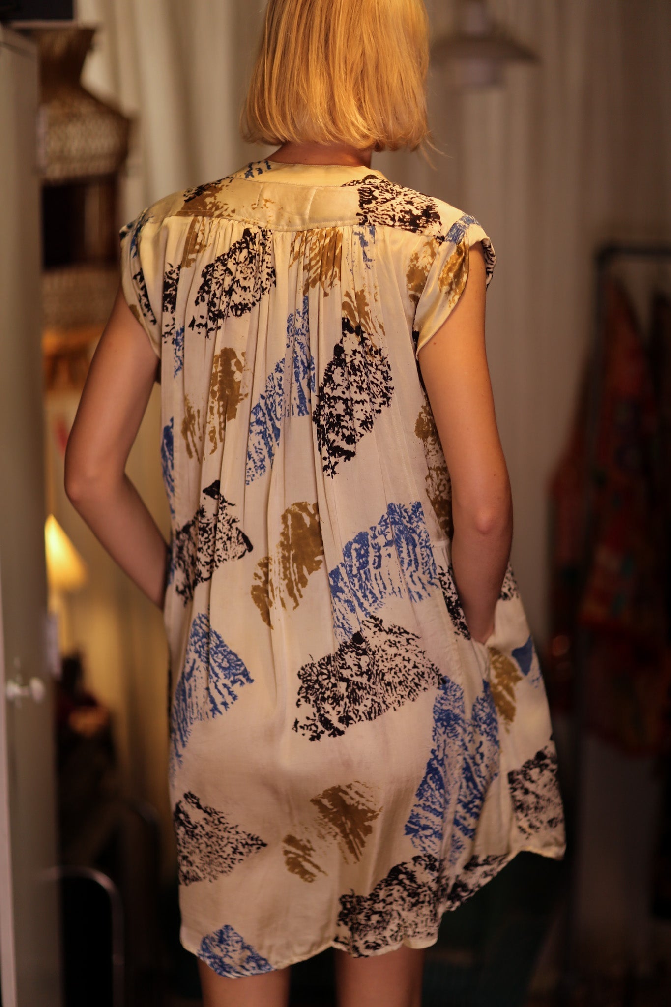 MARY SILK DRESS WHITE ARTIST - MOMO STUDIO BERLIN - Berlin Concept Store - sustainable & ethical fashion