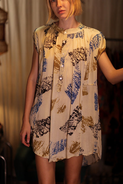 MARY SILK DRESS WHITE ARTIST - MOMO STUDIO BERLIN - Berlin Concept Store - sustainable & ethical fashion