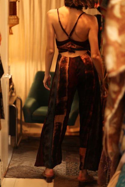NEIS SILK JUMPSUIT RED STRIPE - MOMO STUDIO BERLIN - Berlin Concept Store - sustainable & ethical fashion