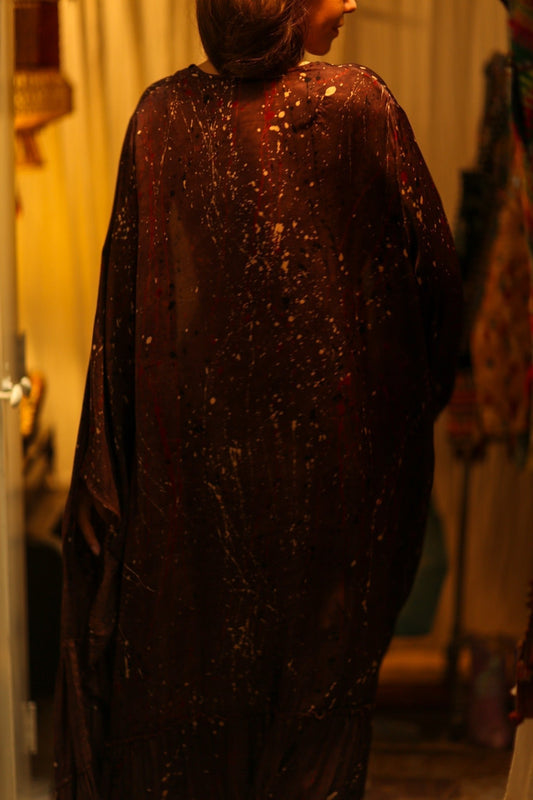PINA SILK KIMONO BURGUNDY POLLOCK - MOMO STUDIO BERLIN - Berlin Concept Store - sustainable & ethical fashion
