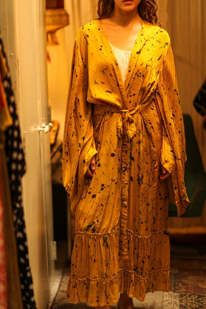 PINA SILK KIMONO YELLOW POLLOCK - MOMO STUDIO BERLIN - Berlin Concept Store - sustainable & ethical fashion
