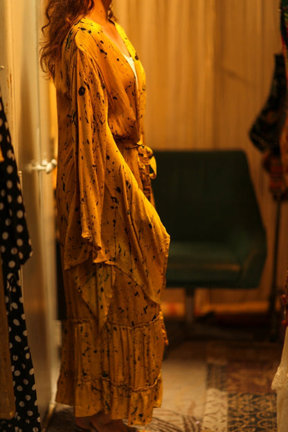 PINA SILK KIMONO YELLOW POLLOCK - MOMO STUDIO BERLIN - Berlin Concept Store - sustainable & ethical fashion