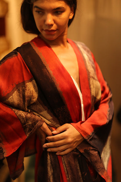 PINA XL SILK KIMONO POPPY RED - MOMO STUDIO BERLIN - Berlin Concept Store - sustainable & ethical fashion