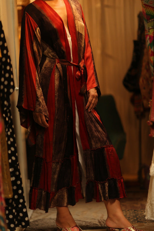 PINA XL SILK KIMONO POPPY RED - MOMO STUDIO BERLIN - Berlin Concept Store - sustainable & ethical fashion