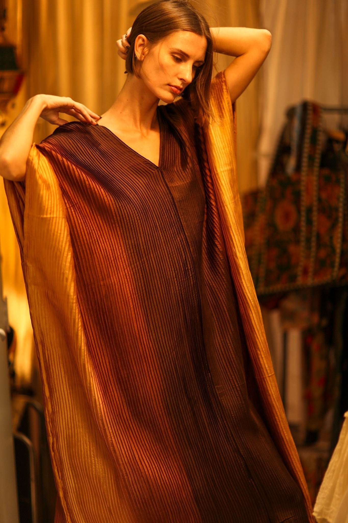 PLEATED SUNSET KAFTAN - MOMO STUDIO BERLIN - Berlin Concept Store - sustainable & ethical fashion