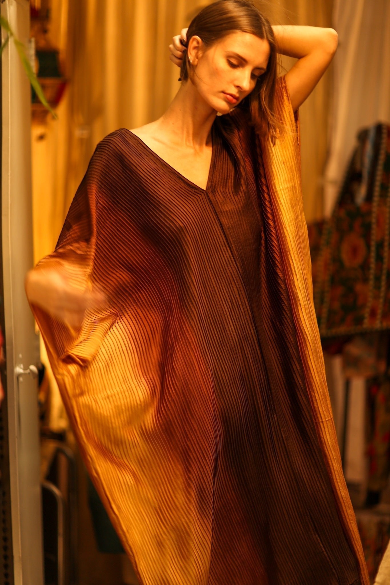 PLEATED SUNSET KAFTAN - MOMO STUDIO BERLIN - Berlin Concept Store - sustainable & ethical fashion