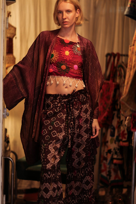 PLEATED THAI SILK KIMONO - MOMO STUDIO BERLIN - Berlin Concept Store - sustainable & ethical fashion