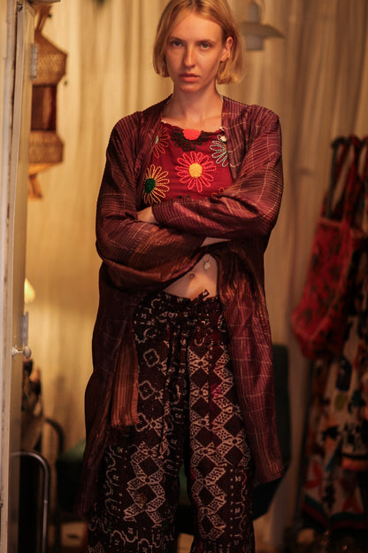PLEATED THAI SILK KIMONO - MOMO STUDIO BERLIN - Berlin Concept Store - sustainable & ethical fashion
