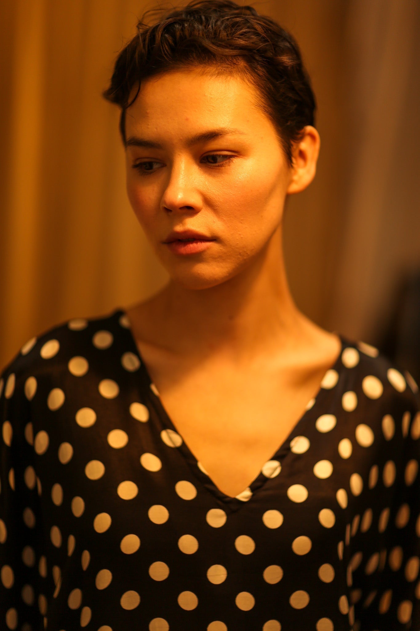 POLKA DOT SILK KAFTAN LUYA - MOMO STUDIO BERLIN - Berlin Concept Store - sustainable & ethical fashion