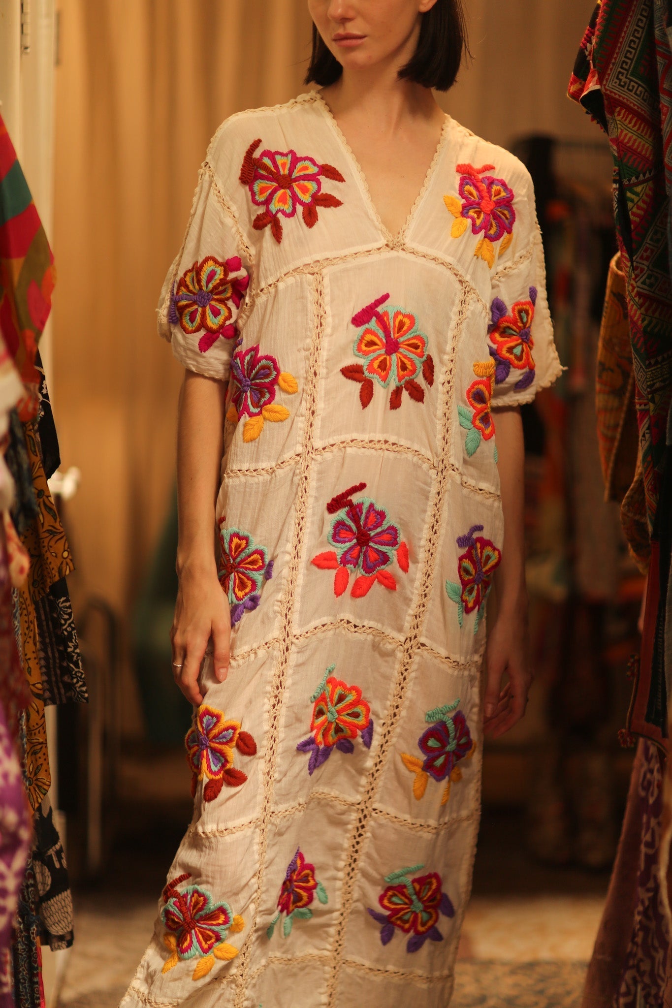 RAVEE EMBROIDERED COTTON DRESS - MOMO STUDIO BERLIN - Berlin Concept Store - sustainable & ethical fashion