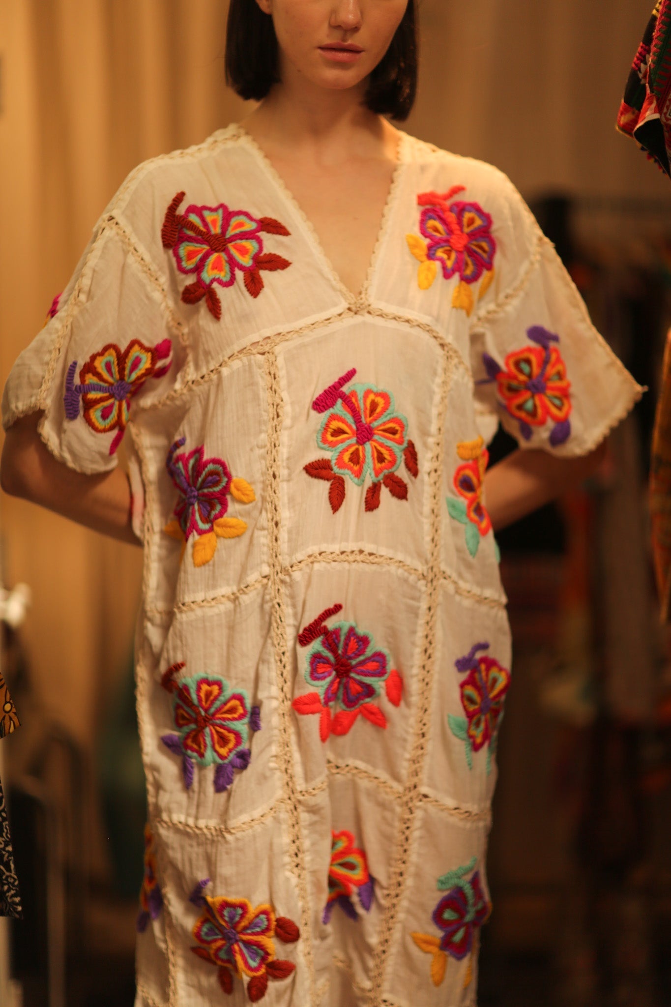 RAVEE EMBROIDERED COTTON DRESS - MOMO STUDIO BERLIN - Berlin Concept Store - sustainable & ethical fashion