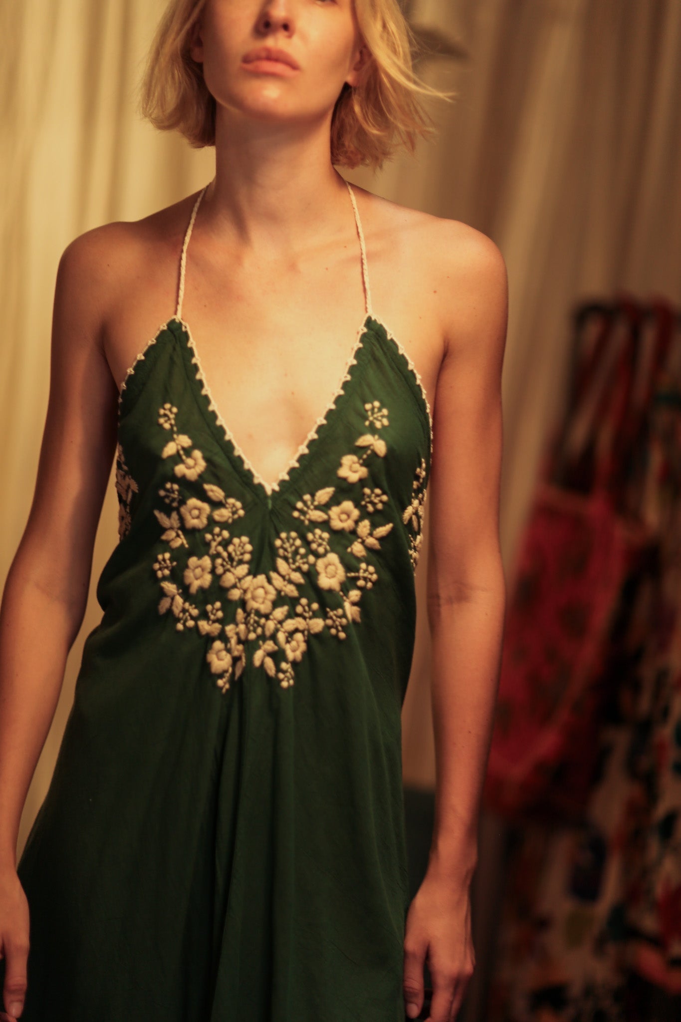 ROSE EMBROIDERED COTTON DRESS - MOMO STUDIO BERLIN - Berlin Concept Store - sustainable & ethical fashion